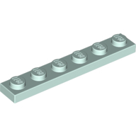 Lego destička 1x6, světlá voda (6146702)